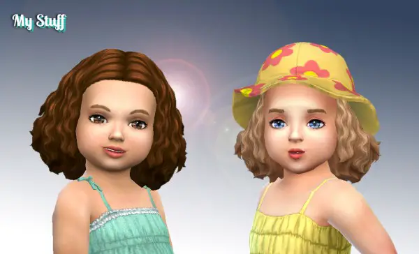 Mystufforigin: Funny Twists hair for Toddlers for Sims 4