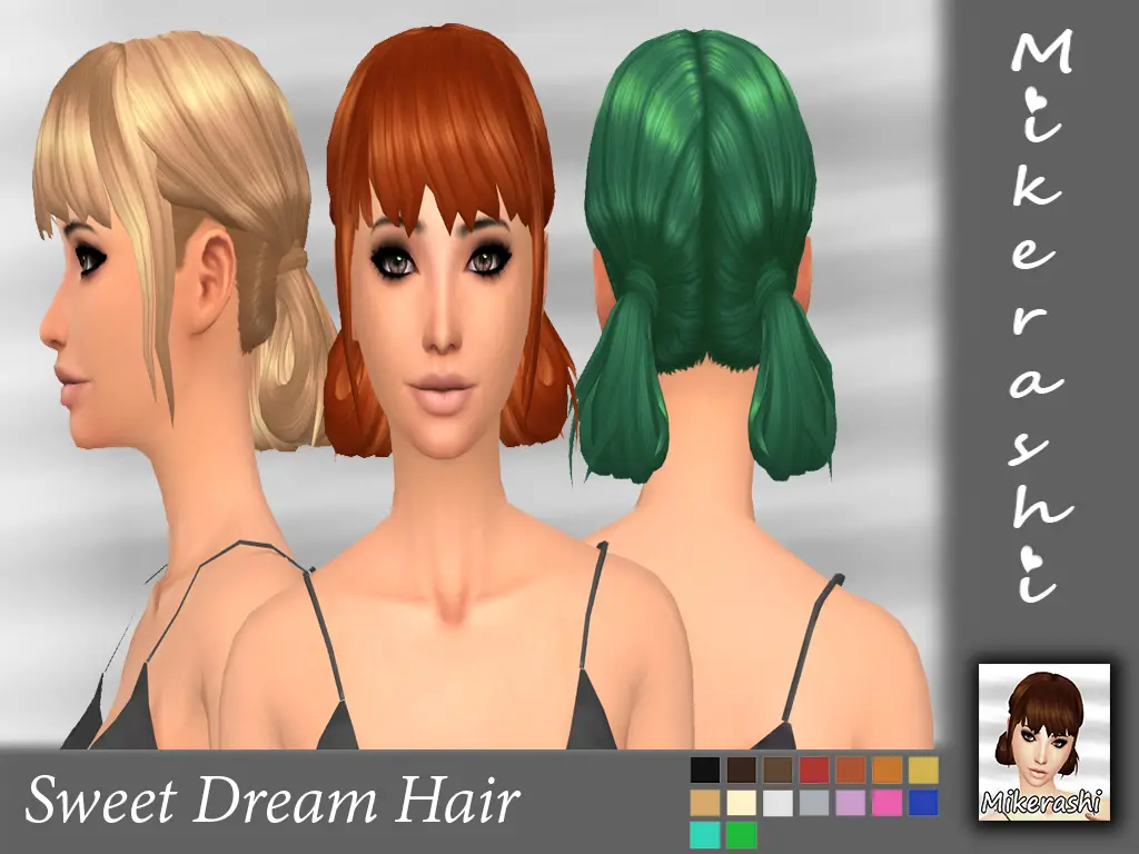 Dreame artist. Mikerashi. Short hair SIMS 4 Maxis. Dream hair. SIMS hair Mods short hair long Bangs covering one Eye.