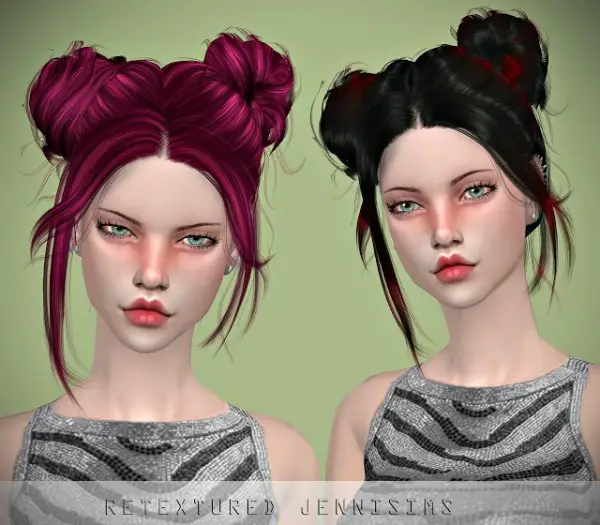 Jenni Sims: Newsea`s Gaze hair retextured for Sims 4