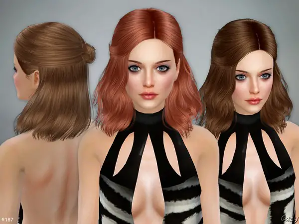The Sims Resource: Haley hair by Cazy for Sims 4