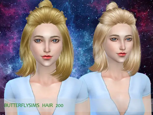 Butterflysims: Hair 200 for Sims 4