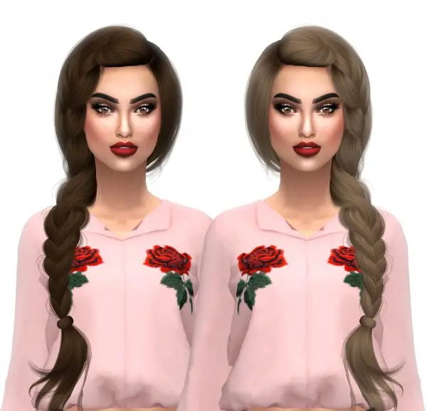 Kenzar Sims: WingsSims OS0615 naturals hair recolored for Sims 4