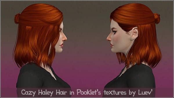 Mertiuza: Cazy`s hHaley hair retextured for Sims 4