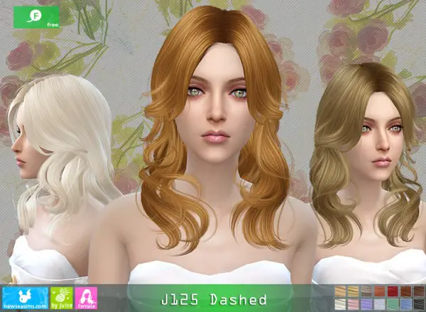 NewSea: J125 Dashed hair for Sims 4
