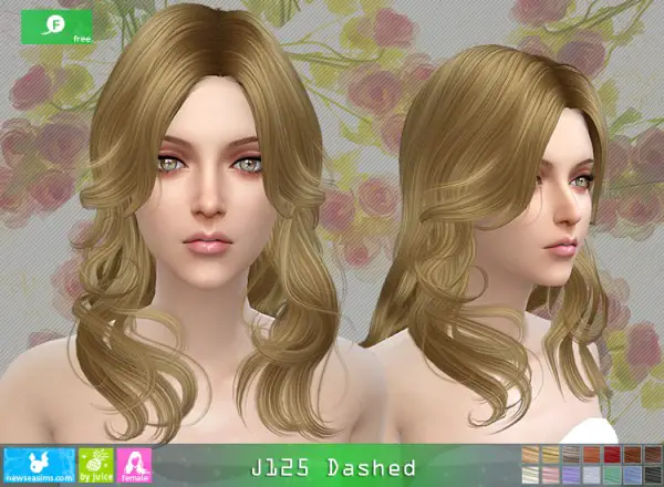 NewSea: J125 Dashed hair for Sims 4