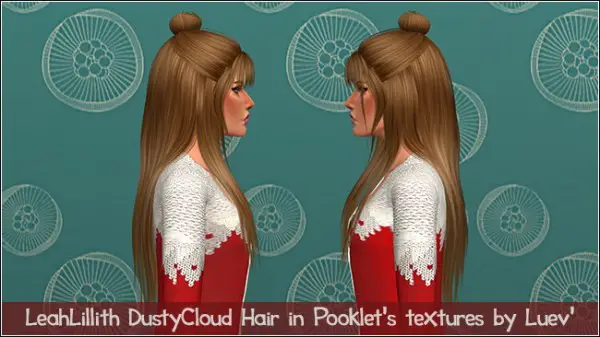 Mertiuza: Leahlillith`s Dusty Cloud hair retextured for Sims 4