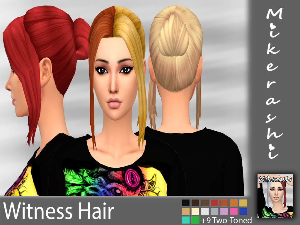 Mikerashi: Witness Hair - Sims 4 Hairs.