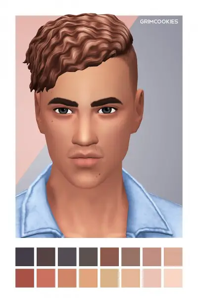 Grimcookies: Sebastian hair retextured for Sims 4