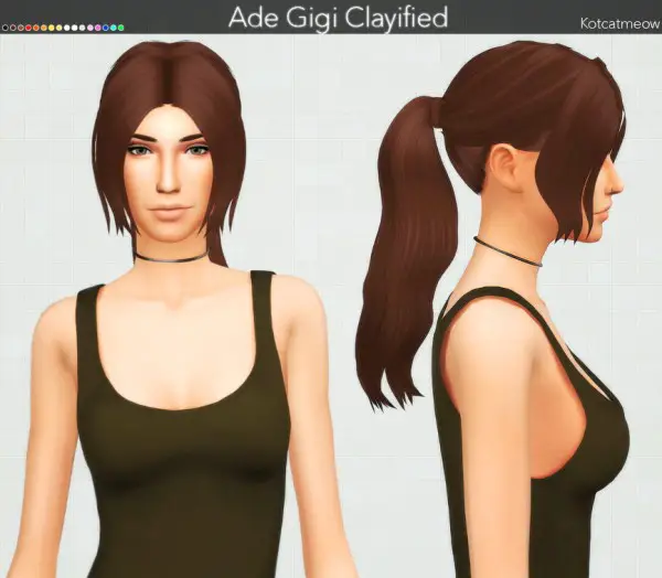 Kot Cat: Adedarma`s Gigi Hair Clayified for Sims 4