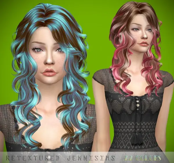 Jenni Sims: Newsea`s Pepper Mint Hair retextured for Sims 4