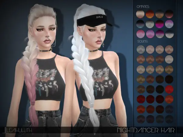 The Sims Resource: Nightdancer Hair by Leah Lillith for Sims 4