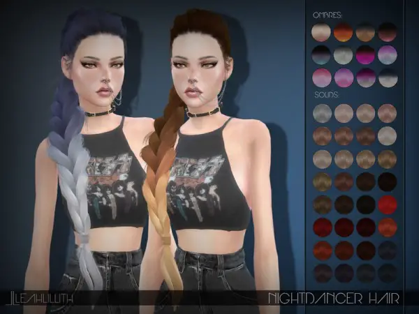 The Sims Resource: Nightdancer Hair by Leah Lillith for Sims 4