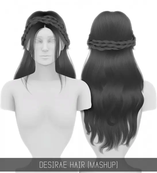 Simpliciaty: Desirae hair retextured for Sims 4