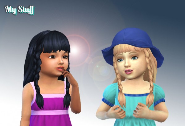 Mystufforigin: Renewal Braids for Toddler for Sims 4