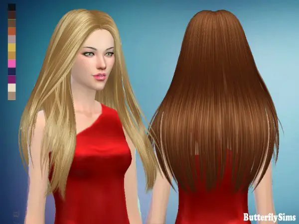 Butterflysims: Hair 184 no hat for Sims 4