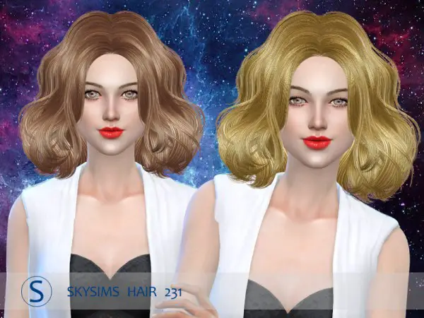 Butterflysims: Skysims 231 hair for Sims 4