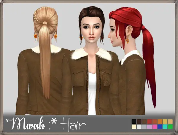 Mikerashi: Mwah Hair for Sims 4