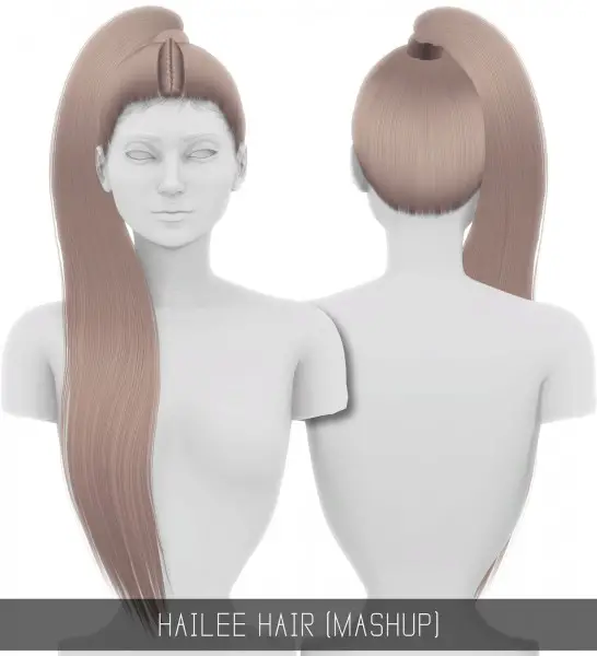 Simpliciaty: Hailee hair for Sims 4