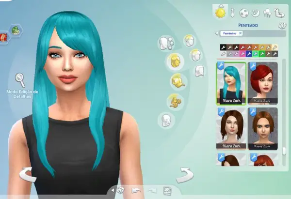 Mystufforigin: Diana hair retextured for Sims 4