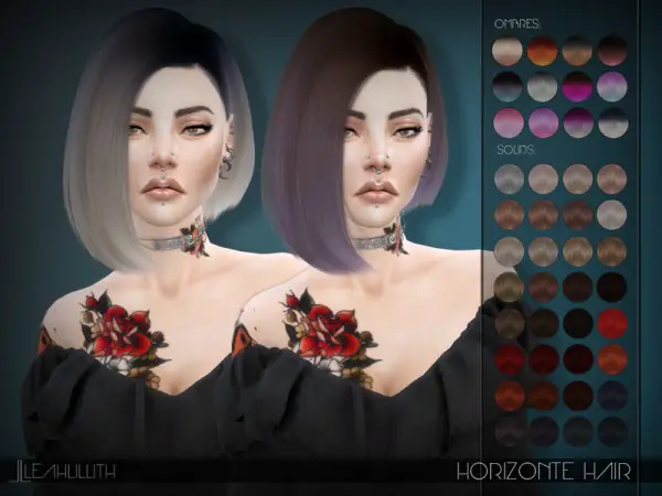 The Sims Resource: Horizonte Hair by Leahlillith for Sims 4