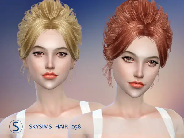 Butterflysims: Skysims hair 058 for Sims 4