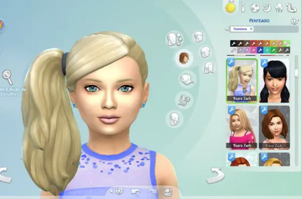 Mystufforigin: Side Ponytail hair for Sims 4
