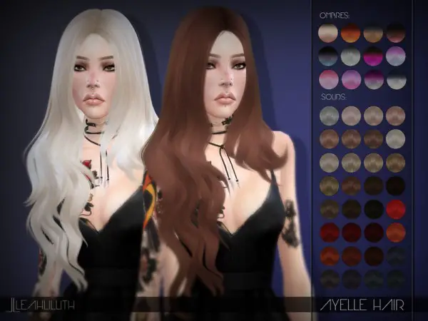 The Sims Resource: Ayelle Hair by Leahlillith for Sims 4