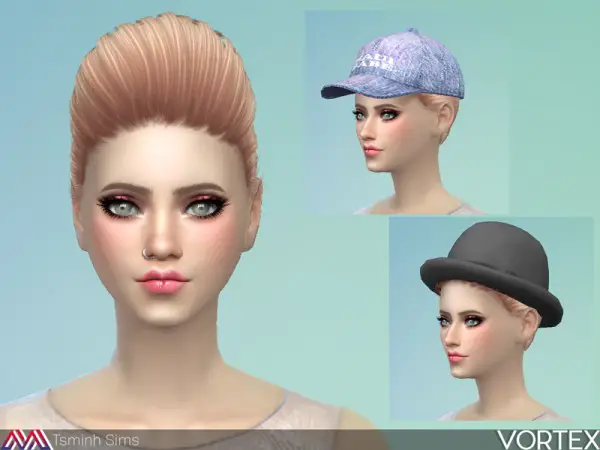 The Sims Resource: Vortex Hair 36 by TsminhSims for Sims 4