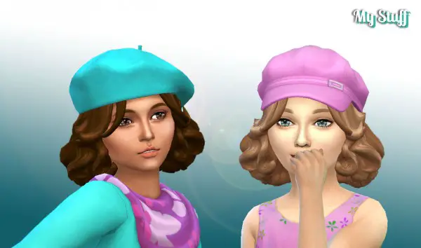 Mystufforigin: Jacqueline Hair for Girls for Sims 4