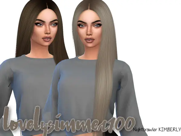 Simsworkshop: Nightcrawler`s Kimberly hair recolored by xLovelysimmer100x for Sims 4