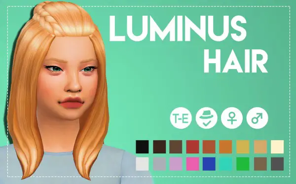 Simsworkshop: Luminus Hair by Weepingsimmer for Sims 4