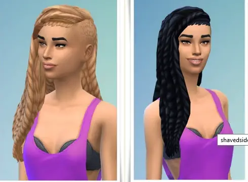 Birksches sims blog: Shaved Side Dreads hair for Sims 4