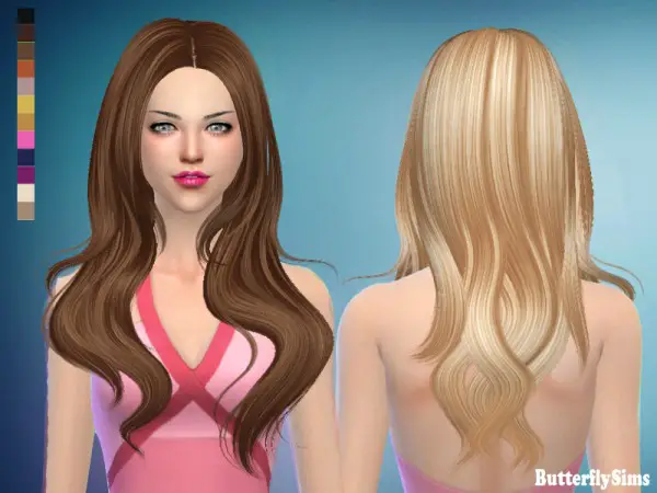 Butterflysims: Hair 186 for Sims 4