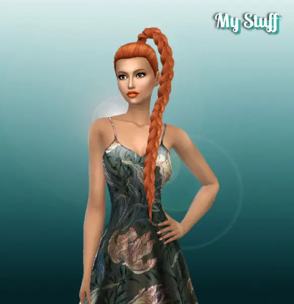Mystufforigin: How to add a braid to a hair on the Sims 4 for Sims 4