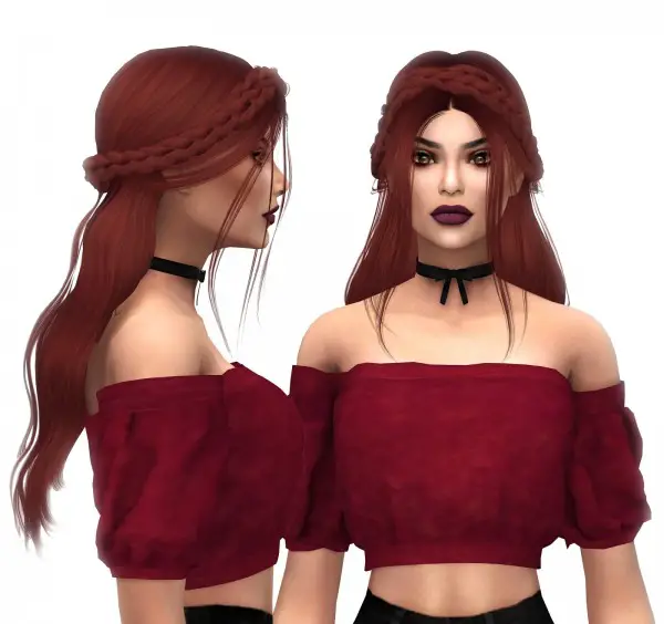 Kenzar Sims: Simpliciaty`s Desirae Naturals hair retextured for Sims 4