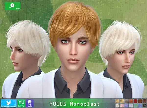 NewSea: YU105 Monoplast hair for Sims 4