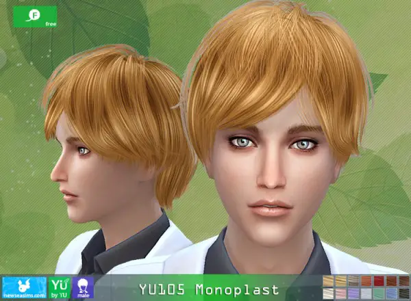 NewSea: YU105 Monoplast hair for Sims 4
