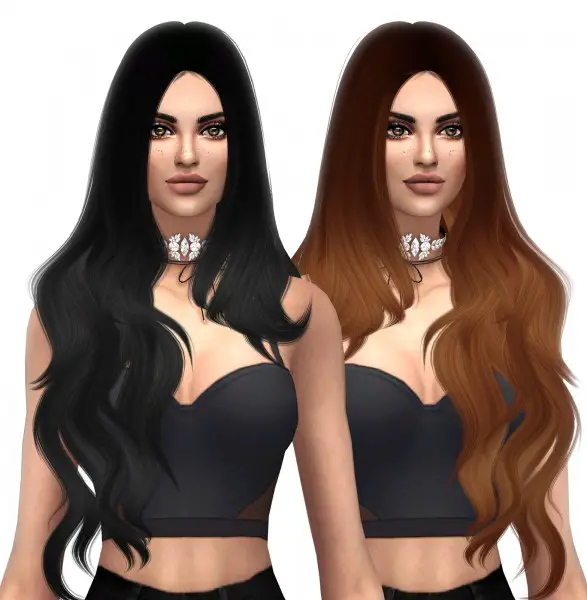 Kenzar Sims: LeahLillith`s Ayellle Naturals hair retextured for Sims 4