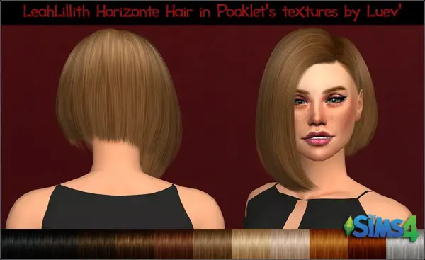 Mertiuza: Leahlillith`s Horizonte hair retextured for Sims 4
