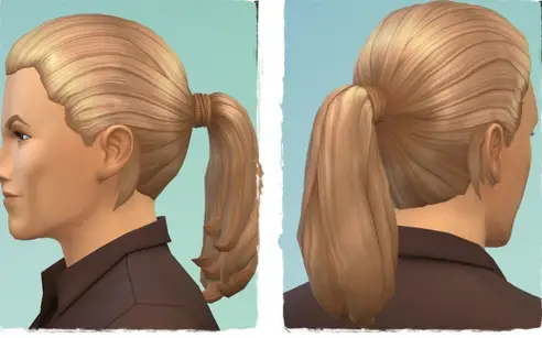 Birksches sims blog: Back Ponytail for Sims 4