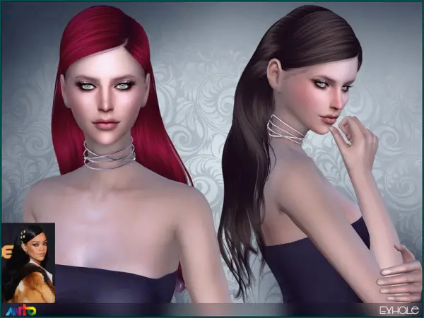The Sims Resource: Anto`s Exhale Hair for Sims 4