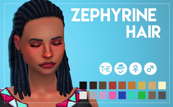 Simsworkshop: Zephyrine Hairs by Weepingsimmer for Sims 4