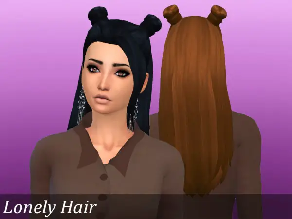 Mikerashi: Lonley hair retextured for Sims 4
