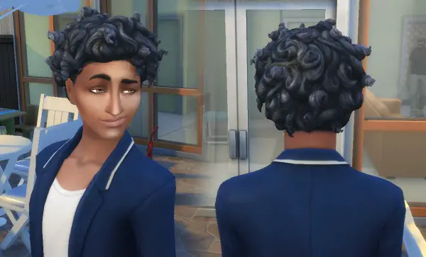 Mystufforigin: Tight Curls hair converted for Sims 4