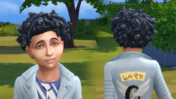Mystufforigin: Tight Curls hair converted for Sims 4