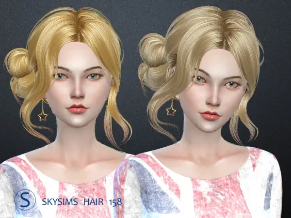 Butterflysims: Skysims 158 hair for Sims 4