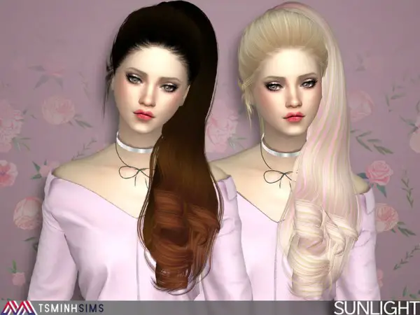 The Sims Resource: Sunlight Hair 42 by TsminhSims for Sims 4
