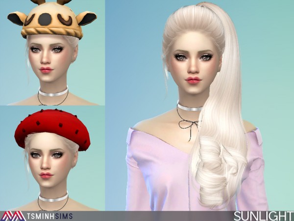 The Sims Resource: Sunlight Hair 42 by TsminhSims for Sims 4
