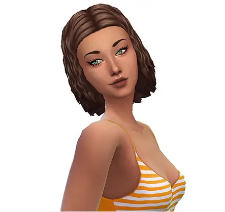 Choco Sims: Linda hair Saccharine for Sims 4