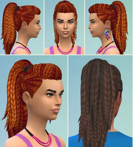 Birksches sims blog: Hangout Braids hair for Sims 4